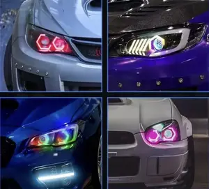 Auxess RGB Hexagon Halos Multicolor LED Angel Eyes Bluetooth App Headlights DRL