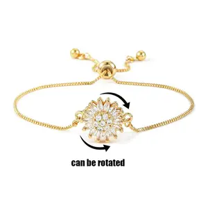 Spinning Sunflower Bracelet– A Calming and Relaxing Accessory for Valentines Day Gifts, Galentines Day Gifts, Birthday Gifts Jewelry