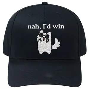 Nah, I’d Win Meme Gojo Embroidered Baseball Cap, Gojo Inspired Quote Hat, Jujutsu Kaisen Fan Hat, JJK Gojo Embroidered Hat, Unisex Anime Baseball Cap