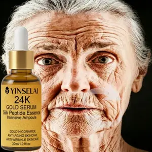 24k Gold Peptide Serum with Mountain Collagen and Peptides, Tightening and Lifting, 72-Hour Hydration, Youthful Skin, Perfect Gift