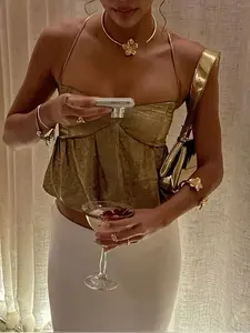 New Fashion Elegant Sheer V-Neck Long Sleeve Cardigan Lace Top, Stylish Women's Clothing, Perfect for Casual and Formal Occasions
