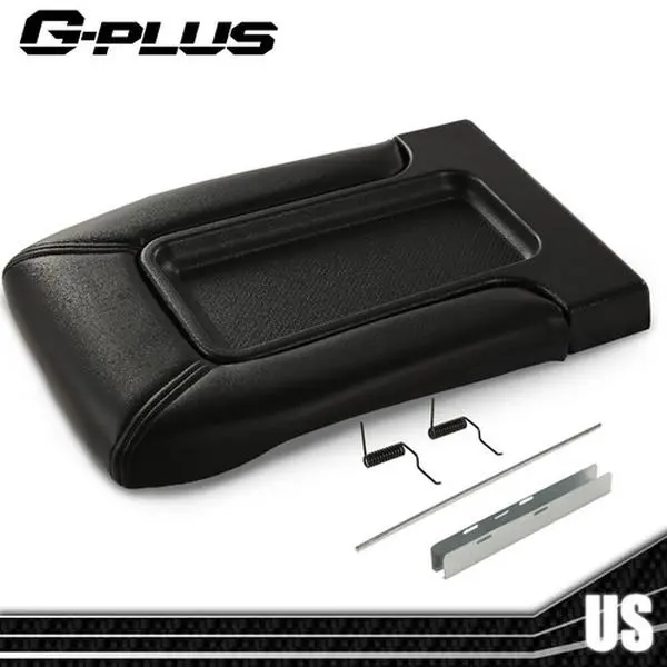 KBH Leather Center Console Armrest Lid Cover – Black For 2007-2013 Chevy / GMC Trucks