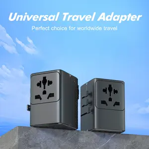 65w Universal Travel Adapter Plug, 2a2c Multi-Port Fast Charging, Compatible with Uk Us Eu Au Sockets, Ideal for Business and Leisure Travel