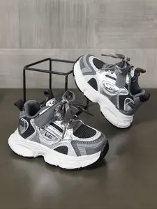 New Unisex Baby Two-Layer Mesh Sport Dad Shoes, Kids Shoes, Children Toddler Walking Shoes Eva Material Lightweight Non-Impact, Velcro Easy On/off