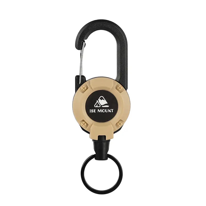 Heavy-Duty Tactical Retractable Keychain with Magnetic Lock, 60cm Stainless Steel Cable and Quick-Release Split Ring for Everyday Carry, 0.8Mm