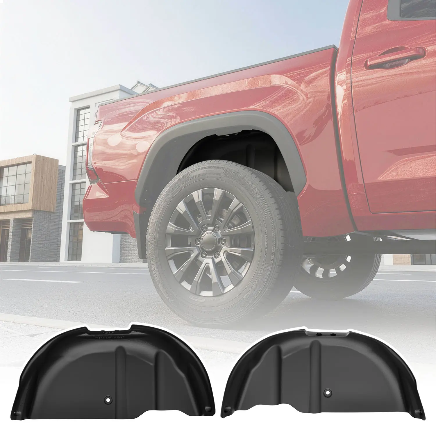[Fits 22-25 Tundra] Rear Wheel Well Guard Compatible with 2022-2025 Toyota Tundra Rear Inner Fender Liner Wheel Well Liners Replacement for 2022-2025 Toyota Tundra Accessories