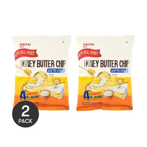 HAITAI Korean Honey Butter Chips - 2 Pack, 55g Each, Cheesy Flavor Delight