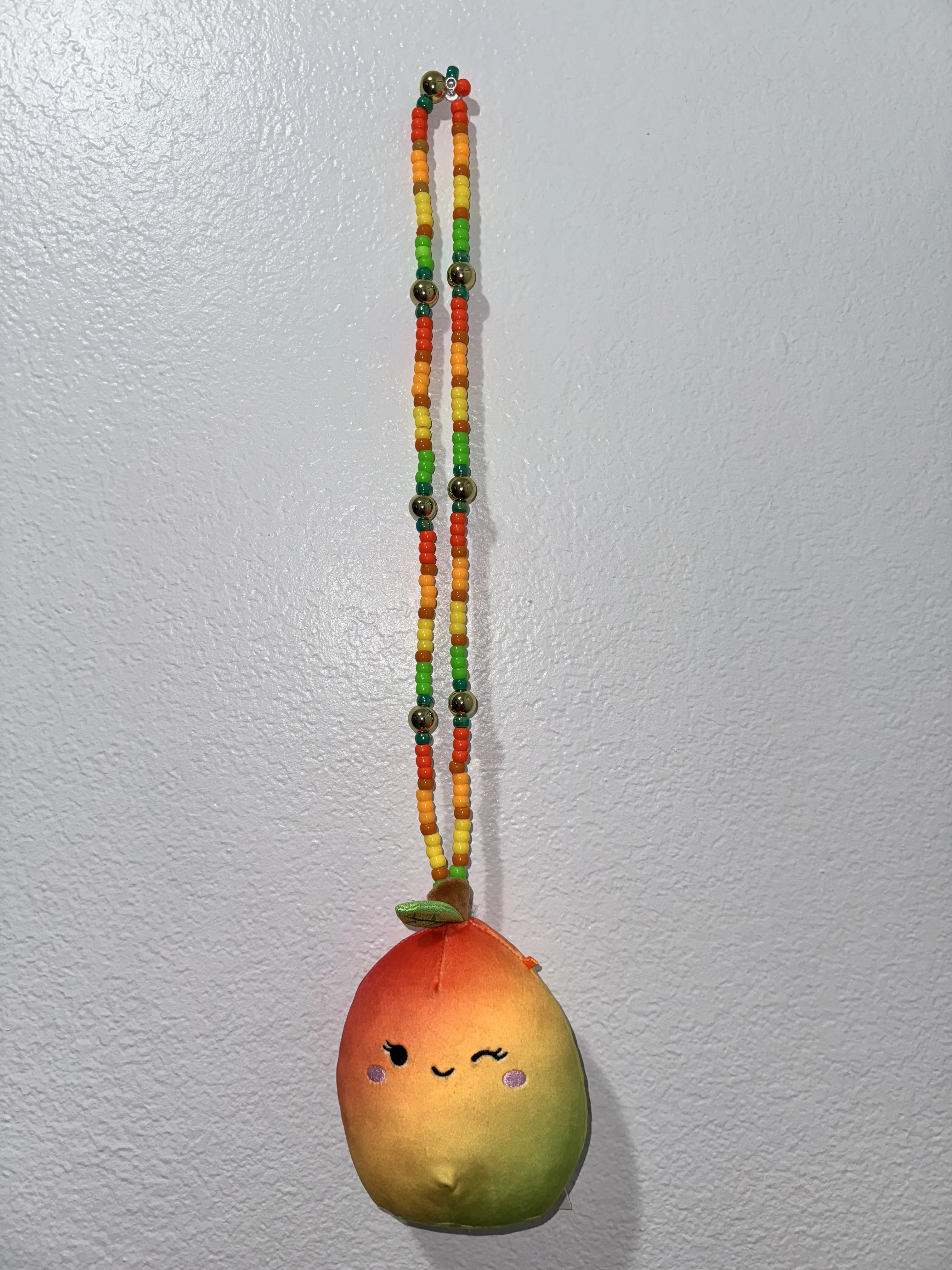 Mango Madness Squishmallow Kandi Necklace