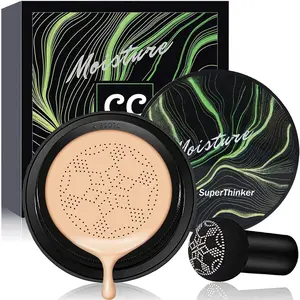 Air Cushion CC Cream Mushroom Head Foundation, Moisturizing BB Cream Makeup Long Lasting Matte Concealer