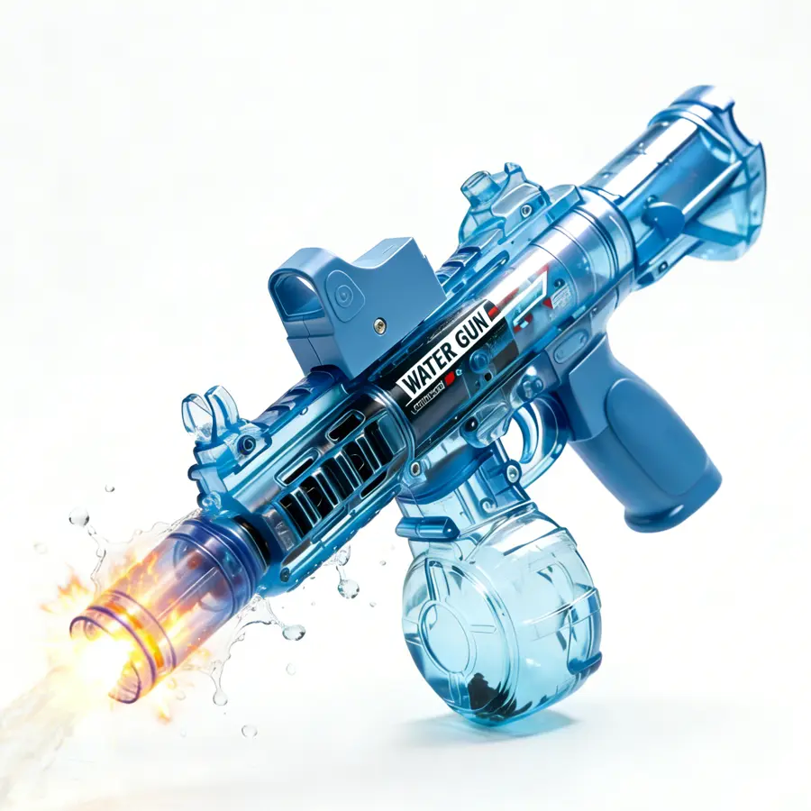 Electric automatic super water blaster with stunning LED light effects ,Summer vibes, high pressure continuous shooting design perfect for beach pool family party interaction games for boys girls teenagers and adults all summer long,Summervibes tiktokshop
