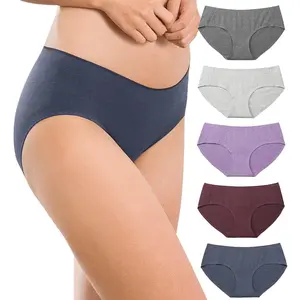 Womens Underwear Cotton Seamless Soft Hipster Panties Ladies Mid Rise Bikini