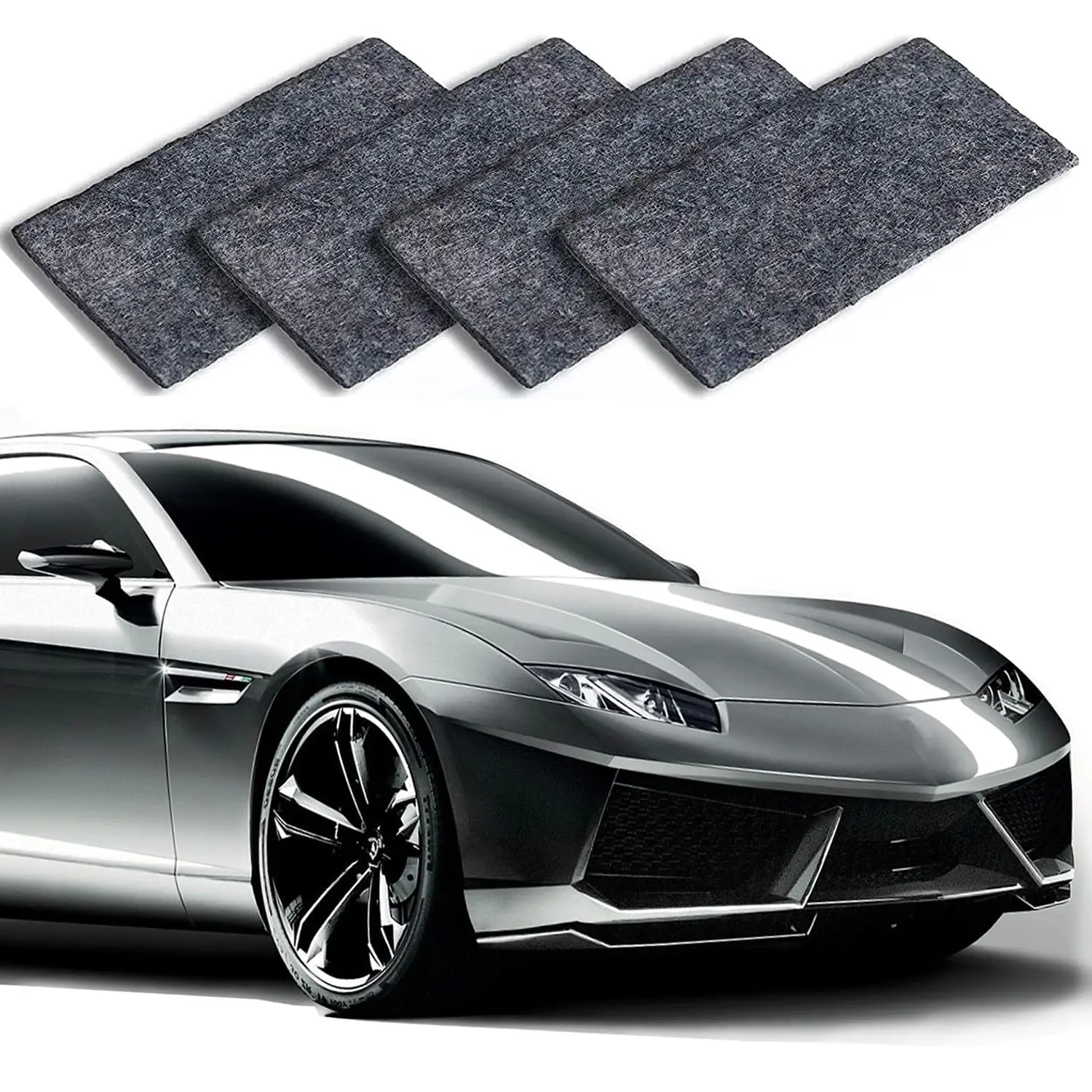 Nano Sparkle Cloth Car Scratches Remover 4 Pack, 2024 Upgrade Sparkle Cloth For Car Scratch, Magic Cloth with Disposable Gloves, Cloth for Small and Medium Scratched on The Surface