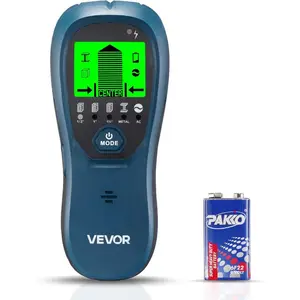 VEVOR Stud Finder Wall Scanner, 5 in 1, Electronic Wall Stud Detector with Smart Sensor, High - Definition LCD Display and Audio Alarm, for the Center and Edge of Metal, AC Wire, Joists, Pipes, BlueVEVOR Super Brand Day