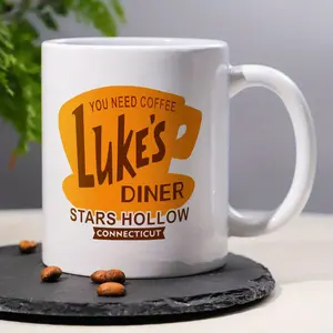 1pc Luke'S Diner Stars Hollow Connecticut Inspired Ceramic Coffee Mug - 11oz Insulated, Reusable, Machine Washable Cup for Office, Church, Home - Ideal for Christmas, Thanksgiving, Birthday Gifts