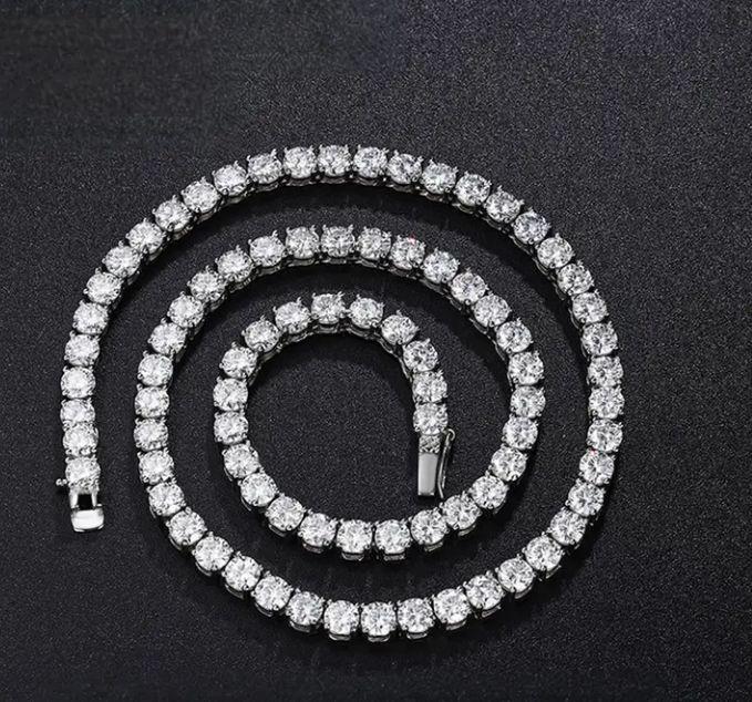 Moissanite Tennis Bracelet, 925 Sterling Silver, 3mm Round D Color VVS1 Tennis Bracelet, 6-7in, Jewelry Gifts For Women Men Girls Wife Mother woman pendant