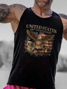 250 Anniversary USA Shirt, Patriotic Shirts for Men, USA Eagle Graphic Shirt for Men