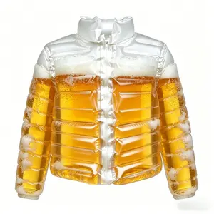 Wearable Transparent Halloween Beer Coat, Durable Leak-Proof Party, Festive Costume for Christmas Birthday Carnival