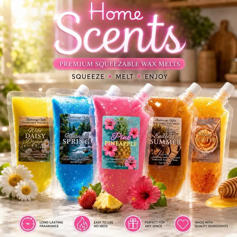 Strong Scented Squeezable Wax Melts | Handmade | Long Lasting Home Fragrance | Sample Variety Pack | Not your average Wax Melts