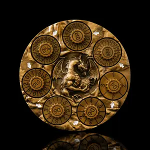 7-in-1 Spinner Metal Dice – Forged Texture with Raised Dragon Relief | Crowdfunded New Release | Palm-Sized Heavyweight Collector | Perfect Valentine’s Gift