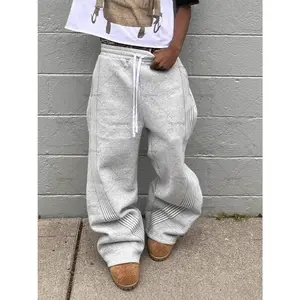 2025 Baggy Men's Corduroy Sweatpants with Letter and Striped Print, Cozy Fall Vibes, Drawstring Comfort, #     StreetwearStyle #     SeasonalEssentials Casual Menswear Stylish Trouser(Raincoats)