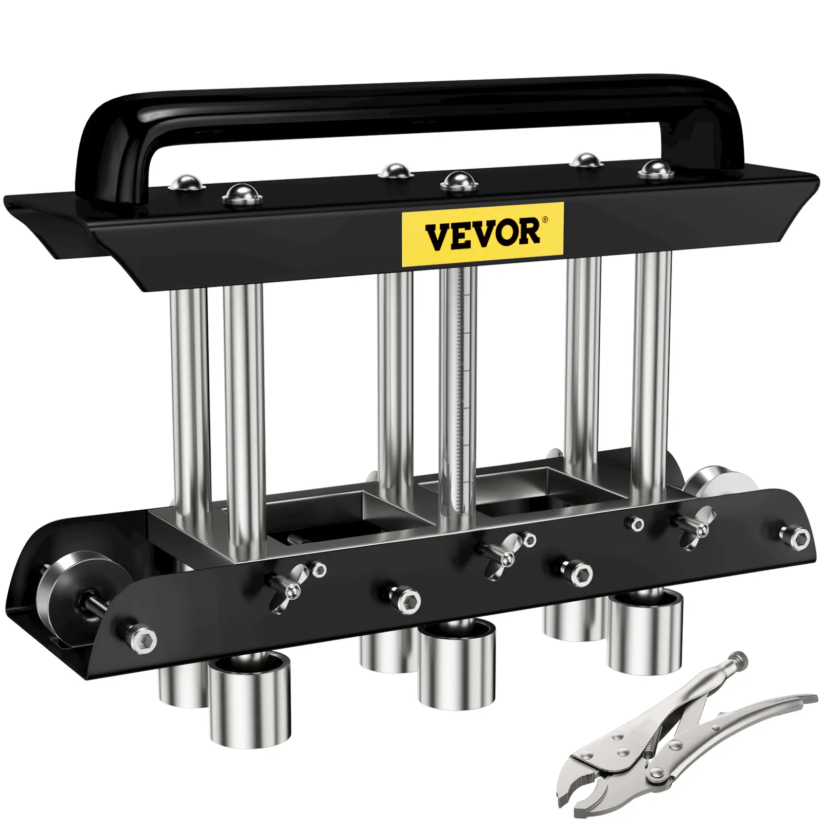 【Summerfinds】VEVOR Three-Station Edge Roller Large Radius0-90° Bending Angle Sheet Metal BrakeQuickly Adjusts for Making 0.63\"-5.7\" Bends in 30-19 Gauge Steelfor Clean Crisp Bends in Metal Roofing Materia