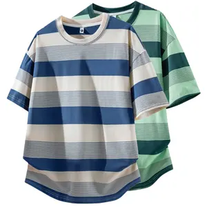 Unisex Japanese classic T-shirt, new for summer, relaxed fit with dropped shoulders, crew neck short sleeves, couple style, casual and versatile top