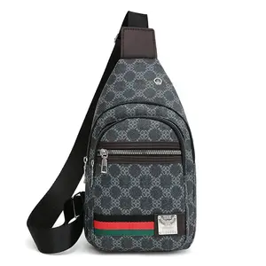 Men's Multifunctional Messenger Bag with Earphone Hole Zipper Fanny Pack Casual Crossbody Shoulder Chest Bags Waist Packs Versatile Accessory