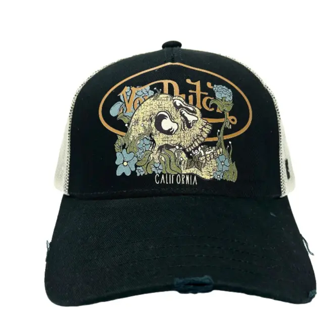 Black VERGE Distressed Trucker Hat