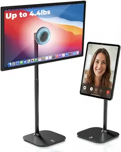 Cooper TabStand Magnetic - Height Adjustable iPad/Tablet/ Portable Monitor Holder, metal/aluminium design, Fits Up to 17" Devices - Diagonal, 360° Rotate & Tilt, 4.4lb Holding Strength, Smartphone Adjustable Multi-Device Stand