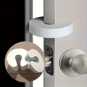 4 Pcs Door Stoppers – Anti-pinch EVA foam door guards with non-slip design, Door Safety, Door Protection, Door Slamming Prevention. Protects kids’ fingers, prevents door slamming and wall damage, ideal for home, office and hotel use.