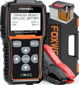 FOXWELL Heavy Duty Battery Tester BT705 12V 24V Car Battery Test, 100-2000CCA Battery Load Tester Automotive Battery Analyzer Digital Charging System Alternator Tester Cold Cranking for Heavy Duty Truck Boat Marine SUV ATV