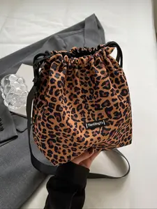 Women's Fashion Large Capacity Lightweight Drawstring Bucket Bag, Stylish Crossbody Design for Daily Use & Travel