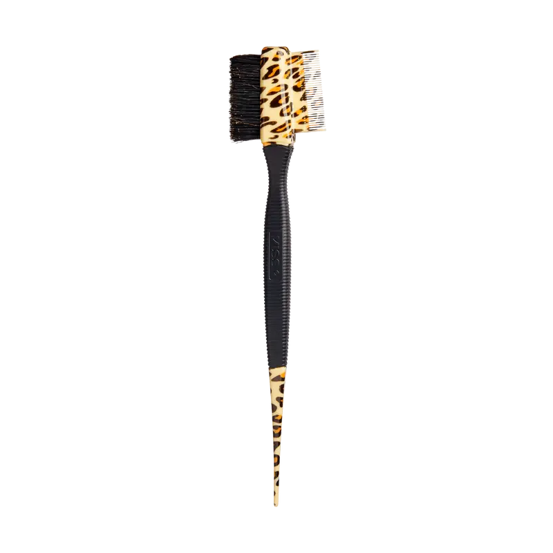 Kiss Colors & Care Edge Brush with Case | Edge Styling Brush, Baby Hair Brush, Edge Control Brush, Parting Comb, Protective Case