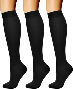 CHARMKING Compression Socks for Women & Men Circulation (3 Pairs) 15-20 Mmhg Is Best Support for Athletic Running Cycling Charm palace
