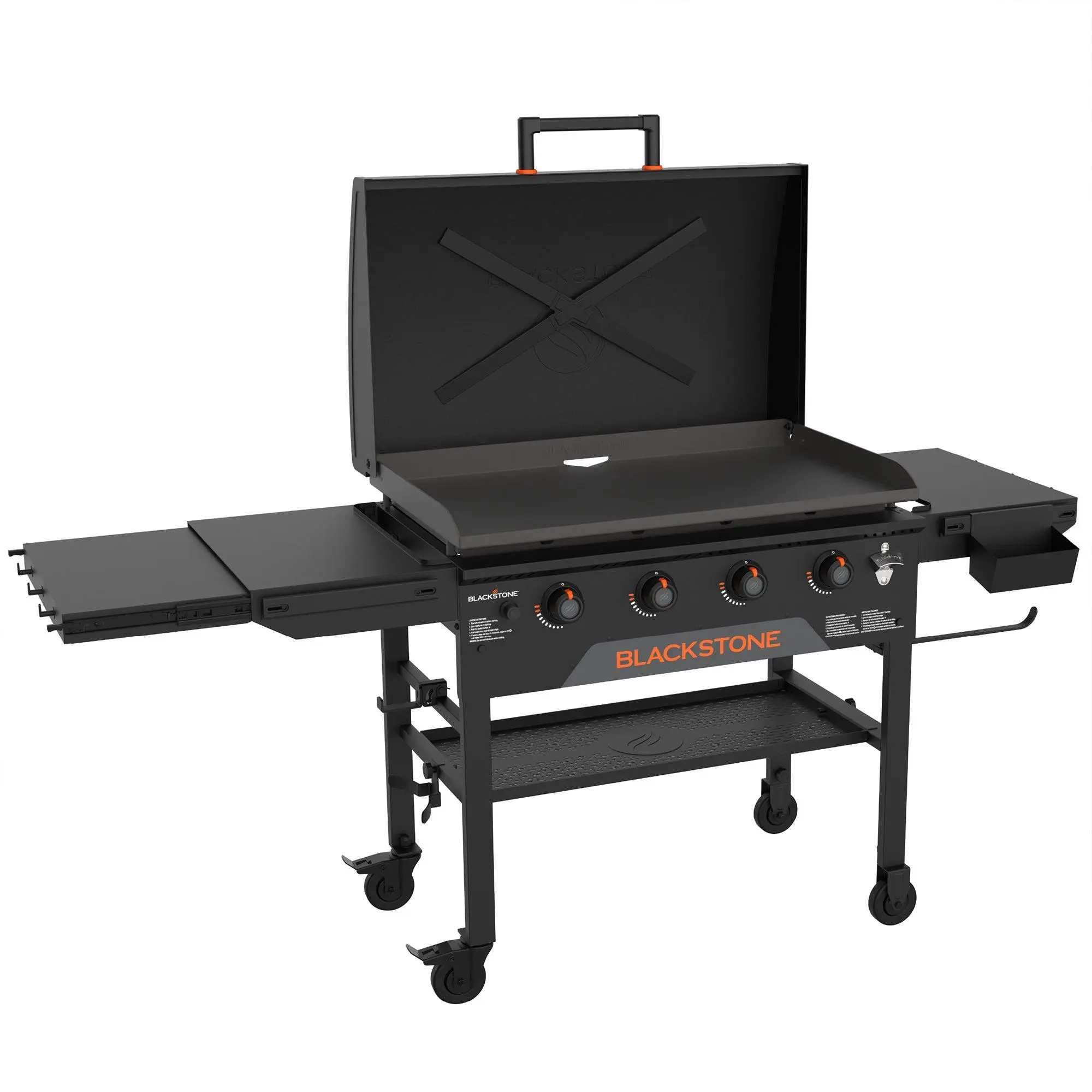 Blackstone Original 36" Griddle, Outdoor Grill with Hood, Side Shelves & Wheels Blackstone Original 36" Griddle, Outdoor Grill with Hood, Side Shelves & Wheels