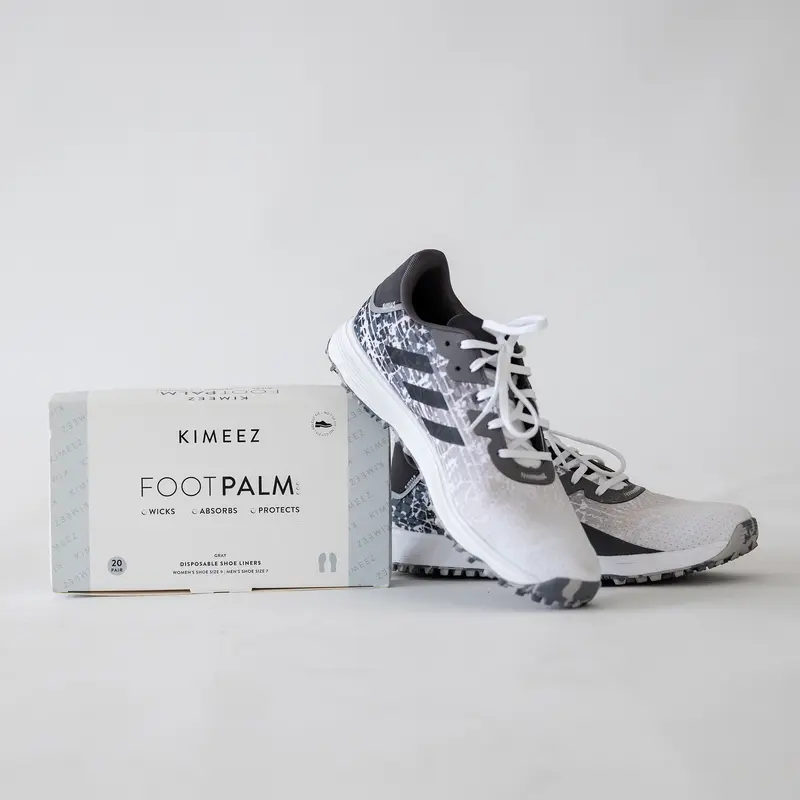 FOOTPALM Disposable No-Show Footwear Liners for Men, Ultra-Thin Adhesive-Back Inserts, Dry Hypoallergenic Sweat-Absorbing Moisture-Wick Pads, Odor-Control for Sockless Comfort & Loafers, 20 Pairs, Protect Insoles, Extend Shoe Life