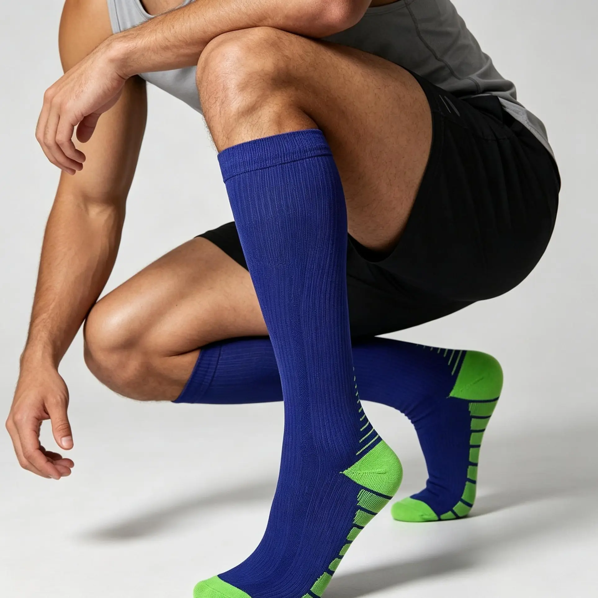 Compression Socks for Sports, Cycling, Running - Sweat-Absorbent, Non-Slip, Arch Support Pressure Socks soft breathable open toe