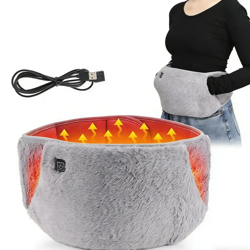 Electric Waist Heating Pad, Stomach Heating Pad, Multifunctional Heating Pad, USB Rechargeable Graphene Smart Temperature Control, 2-In-1 Hip & Hand Warmer, Plug-In Electric Heater, Heated Pad