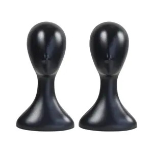 2 PACKS!! Studio Limited Plastic Mannequin Head_Black/Nude