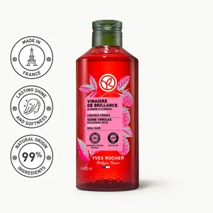Yves Rocher Hair Shine Vinegar 400ml Hydrating Vinegar Finishing Rinse for Haircare and Cleansing
