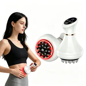 4-in-1 Electric Meridian Massage Brush with Red Light, Heat, Microcurrent & Vibration for Guasha Therapy (Beauty & Personal Care Massage Device)