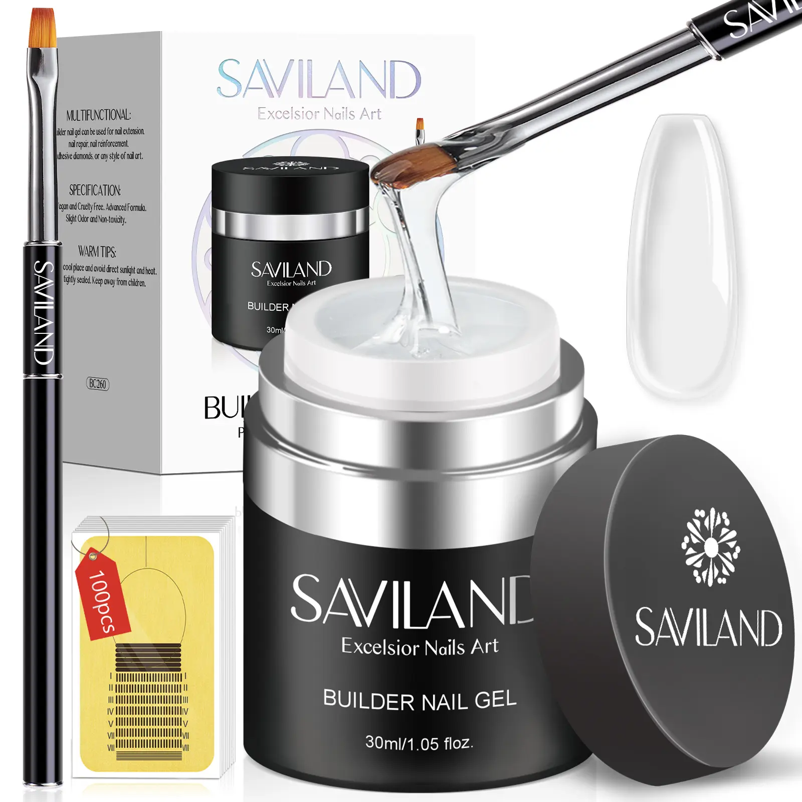 Clear 1.05oz(30ml) Builder with Air Cushion Design