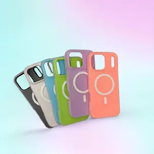 Jelly 2-in-1 Detachable Magnetic Phone Case, Separable PC Back + Flexible TPU Frame, 6 Transparent Jelly Colors, Raised Lens & Screen Protection, Anti-Yellow, Bare Phone Feel for iPhone/Samsung