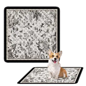 Reusable Washable Dog Pad, Non-Slip Pet Training Mat, Sketch Design, Suitable for Small Medium Large Dogs, Durable and Comfortable