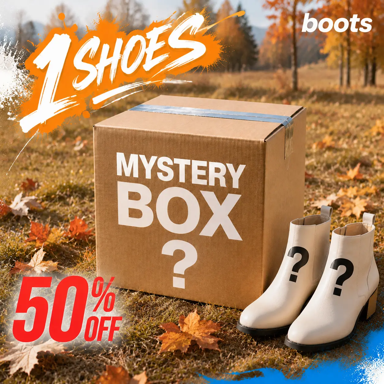 Fall & Winter Ankle Boots Mystery Box – Premium Leather & Suede Booties, Random Style, Size Selectable, Chelsea, Lace-Up, Block Heel, Western & More – Surprise Gift for Her, Birthday & Holiday, Original Factory Package, Fixed Odds, Real Images
