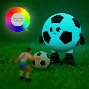 RGB Football Night Light, USB Rechargeable Cute Soccer Boy Tap Lamp, 3 Brightness Levels, Long Battery Life, Timer, Stress Relief Gift