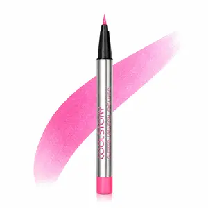 Cool Story Shimmer Colored Liquid Eyeliner, Pearlescent Sparkle Eye Liner Pen, Waterproof Long Lasting Smudge Proof, High Pigment Metallic Finish for Party & Daily Eye Makeup
