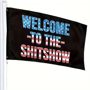 Shitshow USA Funny July Drinking Outdoor Flag Home Garden Flag Banner Breeze Flags For Home Decor 60X40