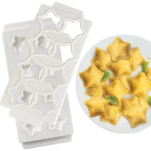 CucinaPro Unique Shaped Ravioli Molds - Mini 2" Stars - Homemade Filled Pasta Maker- 2 Piece Tray & Press makes 8 Raviolis at a Time- Gift for Cooks