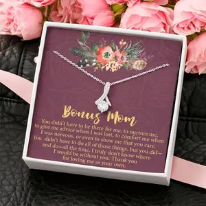 Bonus Mom Gift Alluring Beauty Necklace for Stepmom, Mother's Day, Christmas, Birthday, and New Year Present, Unique Design